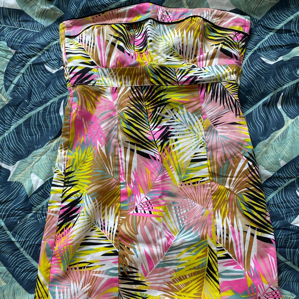 Neon tropical tube dress
